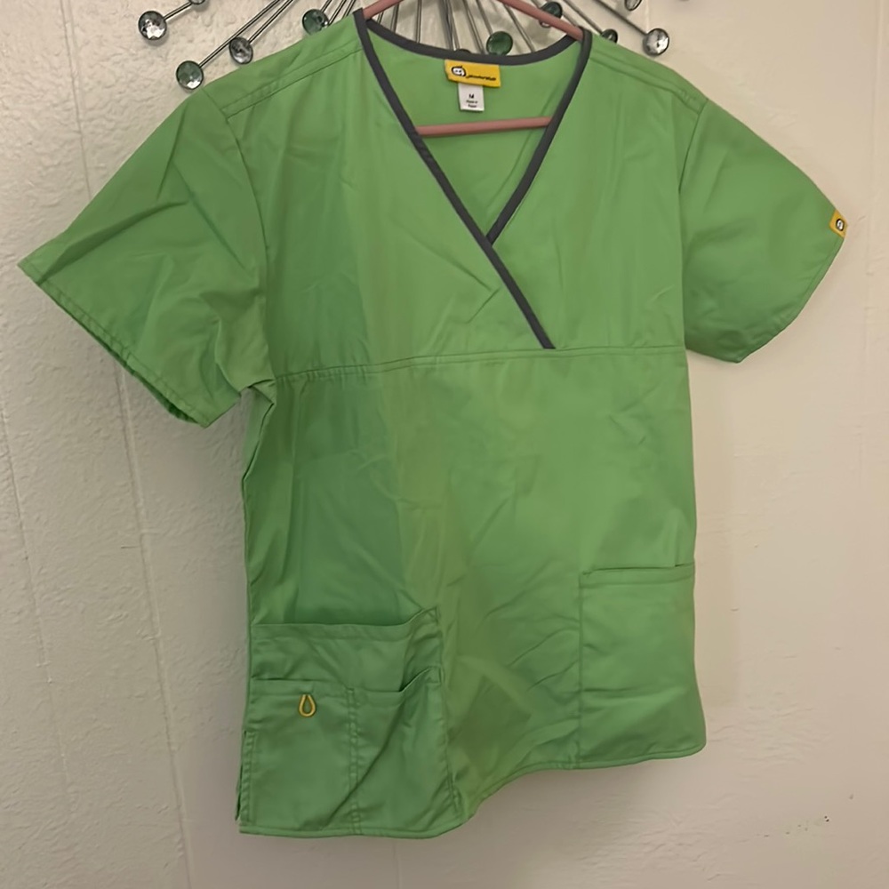 Green scrub top